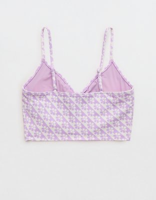 Aerie Ruched Longline Scoop Bikini Top