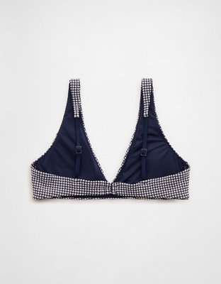 Aerie Seersucker Wide Strap Voop Bikini Top