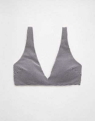Aerie Seersucker Wide Strap Voop Bikini Top