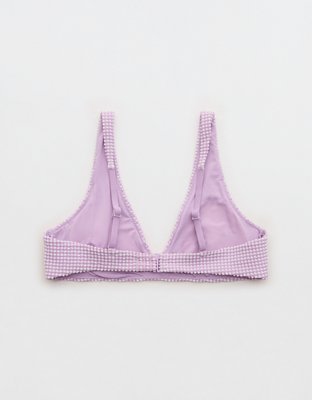 Aerie Seersucker Wide Strap Voop Bikini Top