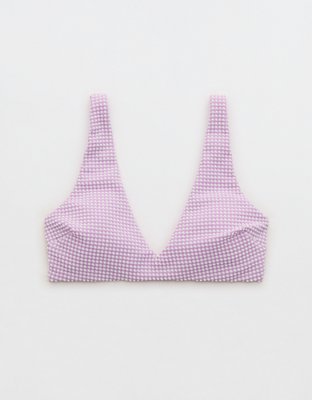 Aerie Seersucker Wide Strap Voop Bikini Top