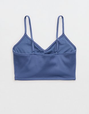 Aerie Ruched Longline Scoop Bikini Top