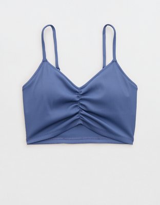 Aerie Ruched Longline Scoop Bikini Top