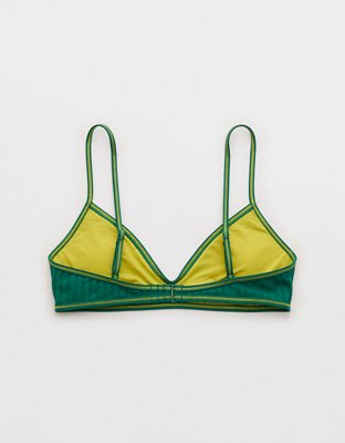Aerie Skinny Strap Voop Ribbed Bikini Top