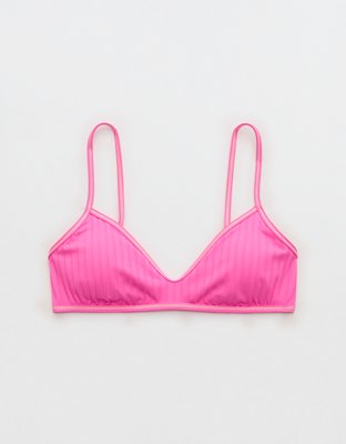 Aerie Skinny Strap Voop Ribbed Bikini Top