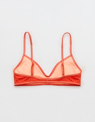 Aerie Skinny Strap Voop Ribbed Bikini Top