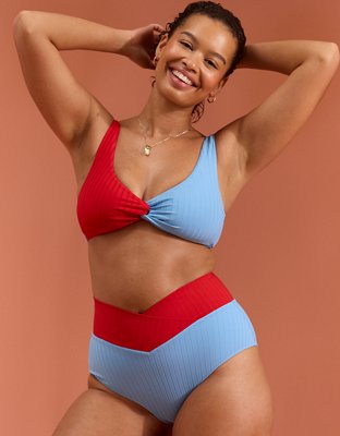 Aerie Ribbed Twist Bikini Top