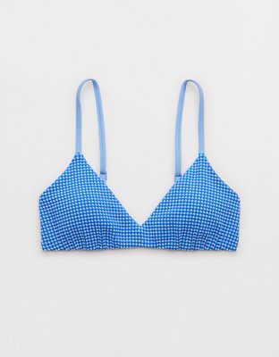 Aerie Gingham Skinny Strap Voop Bikini Top