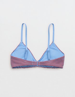 Aerie Gingham Skinny Strap Voop Bikini Top