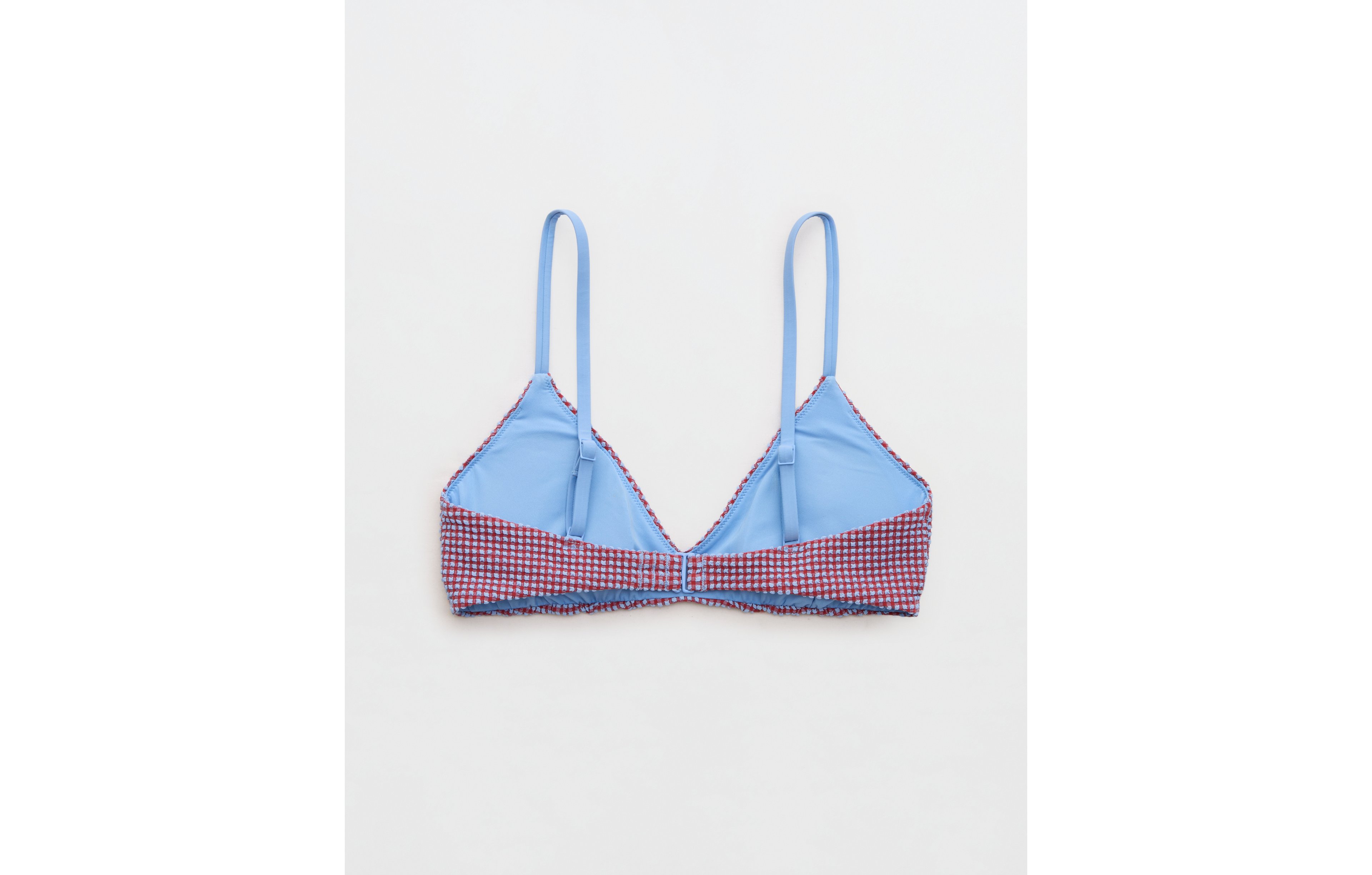 Aerie Gingham Skinny Strap Voop Bikini Top