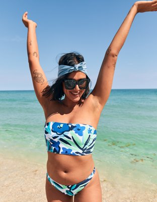 longline bandeau swim top