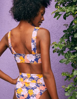 Aerie V Pique Bandeau Bikini Top