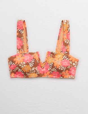 Aerie V Pique Bandeau Bikini Top