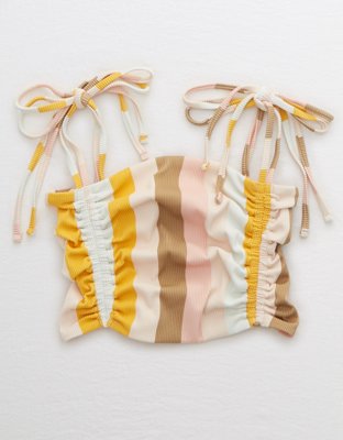 Aerie Ribbed Longline Bandeau Bikini Top