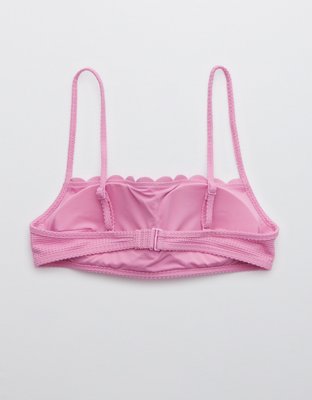 Aerie Waffle Scalloped Bandeau Bikini Top