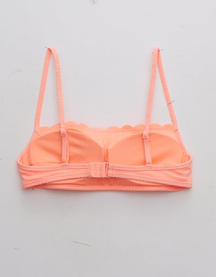 Aerie Waffle Scalloped Bandeau Bikini Top