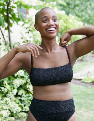 Aerie Shine Bandeau Bikini Top