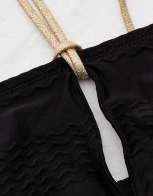 Aerie Jacquard Keyhole Bandeau Bikini Top