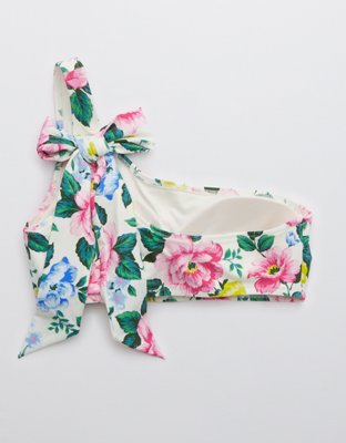 Aerie Bow One Shoulder Bandeau Bikini Top
