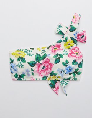 Aerie Bow One Shoulder Bandeau Bikini Top