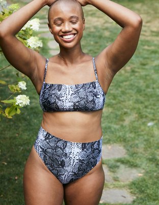 Aerie Snake Bandeau Bikini Top