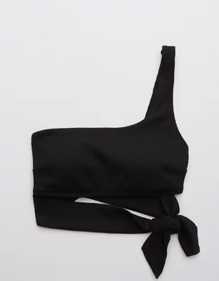 Aerie Ribbed One Shoulder Wrap Bikini Top