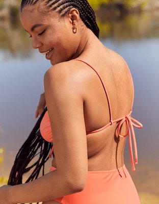 Aerie Ruched Bandeau Bikini Top