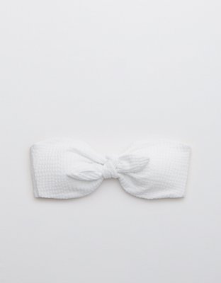 Aerie Jacquard Tie Bandeau Bikini Top