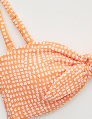 Aerie Jacquard Tie Bandeau Bikini Top