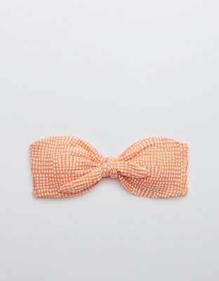 Aerie Jacquard Tie Bandeau Bikini Top