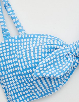 Aerie Jacquard Tie Bandeau Bikini Top