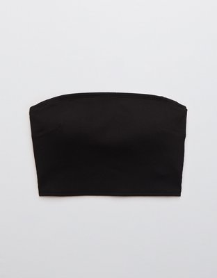 Aerie Top de Bikini Estilo Bandeau de Línea Larga en Punto Elástico