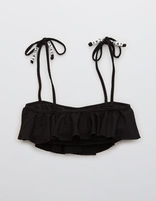 Aerie Textured Ruffle Bandeau Bikini Top
