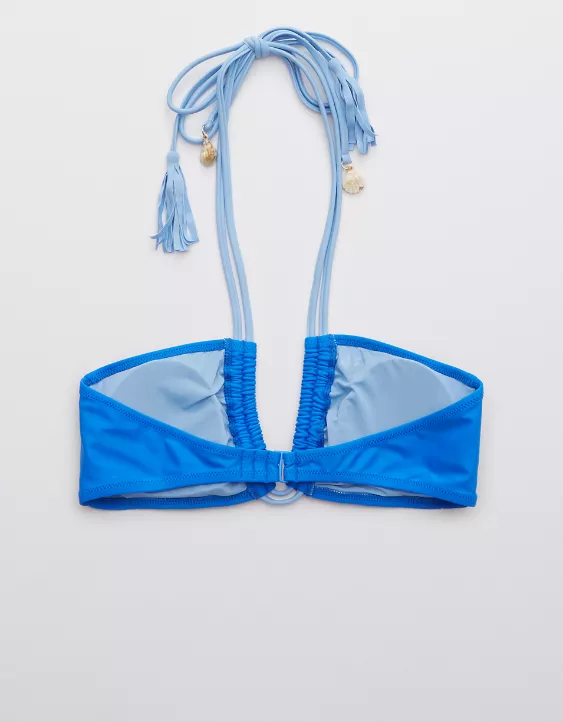 Aerie Tassel Halter Bikini Top