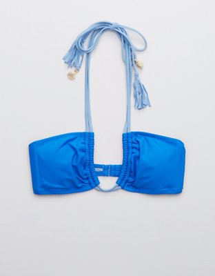 Aerie Tassel Halter Bikini Top