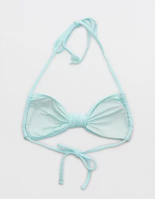 Aerie Jacquard Knot Bandeau Bikini Top