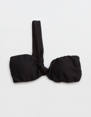 Aerie Top de bikini bandeau de jacquard con un solo hombro