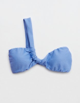 Aerie Top de bikini bandeau de jacquard con un solo hombro