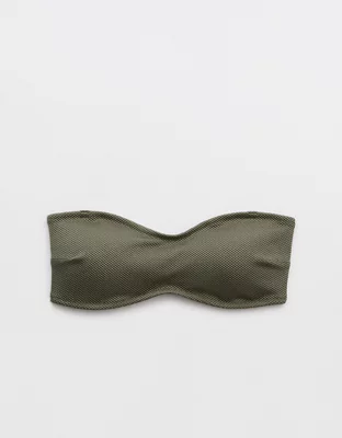 Aerie Shine Pique Bandeau Bikini Top