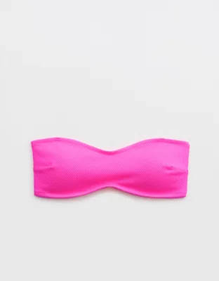 Aerie Shine Pique Bandeau Bikini Top