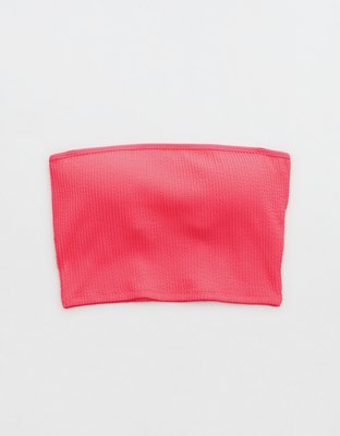 Aerie Top de bikini arrugado estilo bandeau de línea larga