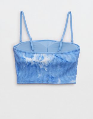 Aerie Crinkle Longline Bandeau Bikini Top