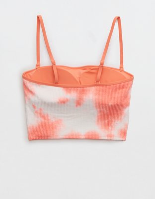 Aerie Crinkle Longline Bandeau Bikini Top