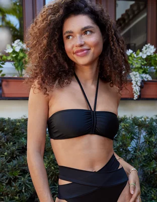 Aerie Halter Bandeau Bikini Top