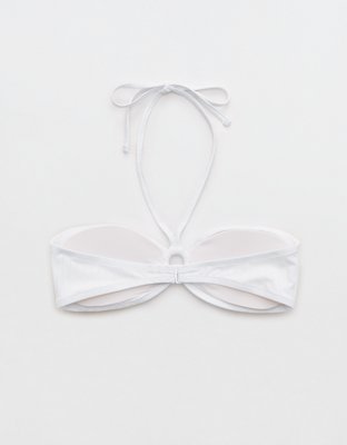 Aerie Wide Rib Halter Bandeau Ring Bikini Top