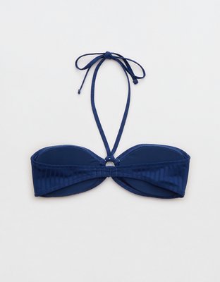 Aerie Wide Rib Halter Bandeau Ring Bikini Top