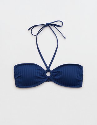 Aerie Wide Rib Halter Bandeau Ring Bikini Top