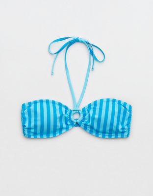 Aerie Top de Bikini Halter tipo Bandeau con Anillo