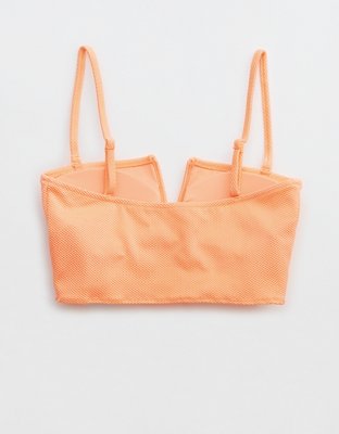 Aerie Shine Pique V Wire Bandeau Bikini Top