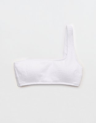 Aerie Jacquard One Shoulder Bandeau Bikini Top